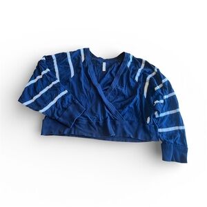 FP Movement by Free People Blue Striped Sweatshirt